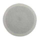 Jogo Americano 38cm Diâmetro Branco e Preto Tressed - Rojemac