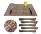 Jogo Americano 6 Peças Para Mesa De Jantar Pratico Azul Palha (JMA-D) - Braslu