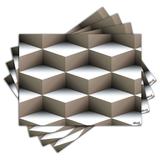 Jogo Americano - Abstrato com 4 peças - 820Jo - Allodi