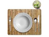 Jogo Americano - BAMBU 45x30cm - 4 unidades + 4 porta copos - Embaplan