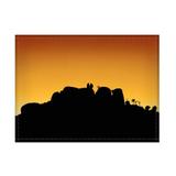 Jogo americano decorativo, criativo e descolado Silhueta Pedra Grande - tamanho 30 x 40 cm - Colours creative photo decor
