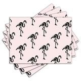 Jogo Americano - Flamingos com 4 peças - 1029Jo - Allodi