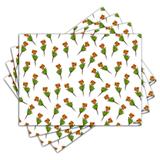 Jogo Americano - Flores com 4 peças - 556Jo - Allodi