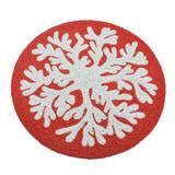 Jogo Americano Individual Vermelho e Branco 38cm - Decorafast