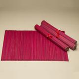 Jogo Americano Kenya Bambu Vermelho - 6 unid - Soul home