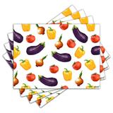 Jogo Americano - Legumes com 4 peças - 1021Jo - Allodi