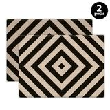 Jogo Americano Mdecore Abstrato 40x28cm Bege