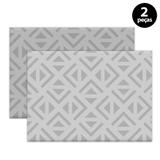 Jogo Americano Mdecore Abstrato 40x28cm Cinza