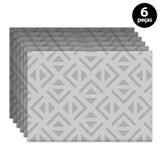 Jogo Americano Mdecore Abstrato 40x28cm Cinza