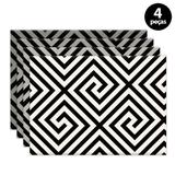 Jogo Americano Mdecore Abstrato 40x28cm Preto