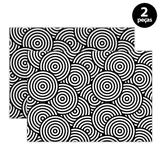 Jogo Americano Mdecore Abstrato 40x28cm Preto