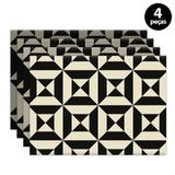 Jogo Americano Mdecore Abstrato 40x28cm Preto