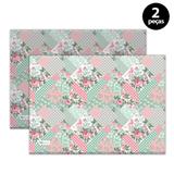 Jogo Americano Mdecore Floral 40x28 cm Rosa