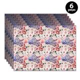 Jogo Americano Mdecore Floral 40x28 cm Rosa