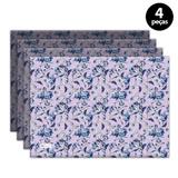 Jogo Americano Mdecore Floral 40x28 cm Roxo