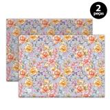 Jogo Americano Mdecore Floral 40x28 cm Roxo