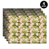 Jogo Americano Mdecore Floral 40x28 cm Verde