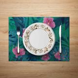 Jogo Americano Mdecore Floral 40x28cm Verde