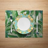 Jogo Americano Mdecore Floral 40x28cm Verde