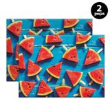 Jogo Americano Mdecore Melancias 40x28cm Azul