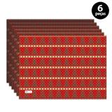 Jogo Americano Mdecore Natal Arvore de Natal 40x28 cm Vermelho