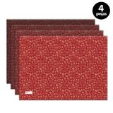 Jogo Americano Mdecore Natal Bolas de Natal 40x28 cm Vermelho