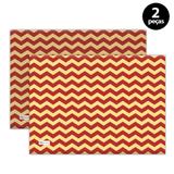 Jogo Americano Mdecore Natal Chevron 40x28 cm Vermelho