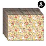 Jogo Americano Mdecore Natal Papai Noel 40x28 cm Bege