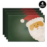 Jogo Americano Mdecore Papai Noel 40x28cm Verde