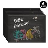 Jogo Americano Mdecore Páscoa 40x28cm Preto