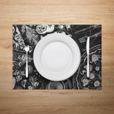 Jogo Americano Mdecore Pizza 40x28cm Preto
