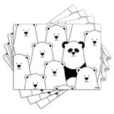 Jogo Americano - Panda com 4 peças - 1111Jo - Allodi