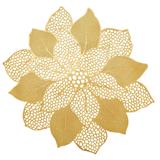 Jogo Americano PVC Flor 47cm Dourado 6 peças - Yazi