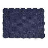Jogo americano retangular de algodão Matelasse azul marinho 50 x 35 cm - 15343 - Copa cia