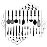 Jogo Americano - Utensílios De Cozinha com 4 peças - 221Jo - Allodi