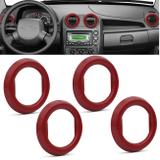 Jogo Apliques Vermelho Difusor de Ar Ka 09 a 13 Caminhão Cargo 12 a 14 4 Peças Excelente Acabamento - Nk brasil