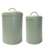 Jogo c/2 latas porta mantimentos verde menta - Mundiart