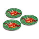Jogo c/4 Pratos Hambúrguer em Melamina - Jolitex