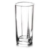 Jogo C/6 Copos de Vidro Quadrado 4 Faces 250ml Original Line