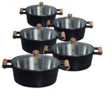 Jogo caçarola goumert top cook premium alumínio fundido usinado revestimento interno cerâmica - Casa útil