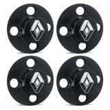 Jogo Calota Centro Roda Ferro Renault Logan Emblema Preto