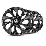 Jogo Calota DS4 Unicolor Preta Aro 15 VW Fox - Elitte