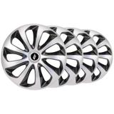 Jogo calota esportiva aro 14 Velox Silver/Black Ford GM VW Fiat Renault Toyota Nissan Hyundai Todos - Elitte