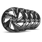 Jogo Calota Nitro Aro 14 Preta VW Gol G5 - Elitte