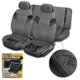 Jogo Capa de Banco Automotivo Luxcar Universal Preto em Nylon 6 Peças