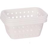 Jogo Cestos Organizadores Ordene 1,4l Branco Leve 4 Pague 3