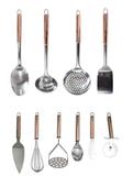 Jogo Colheres Aço Inox Utensílios De Cozinha 10 Pç + Brinde - Mimo