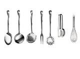 Jogo Colheres Aço Inox Utensílios De Cozinha 7 Pçs 12x S/ju - Well