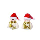 Jogo com 2 bonecos de neve: 1417219 Alt. 11,00 x Larg. 7,00 JG C/2 UN - Cor: ouro - Cromus