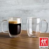 Jogo com 2 canecas Zwilling Sorrento vidro parede dupla para Expresso 80ml
